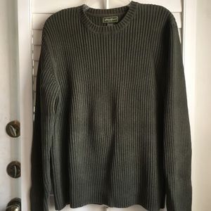 Olive ribbed Eddie Bauer sweater